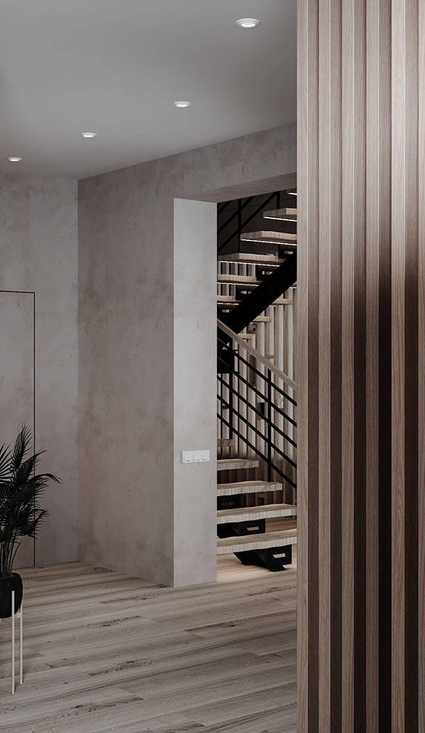 高级灰色系别墅设计 简约自然 超有格调！-4