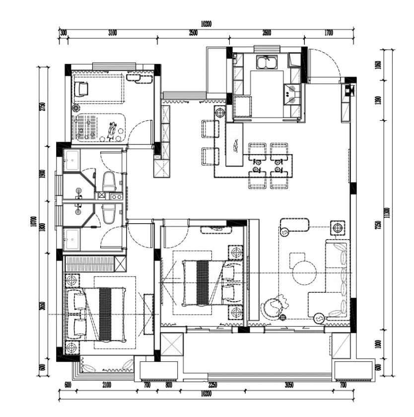 生如夏花 · 阳光城檀府125户型样板间丨中国蚌埠丨hi3 DESIGNERS-100