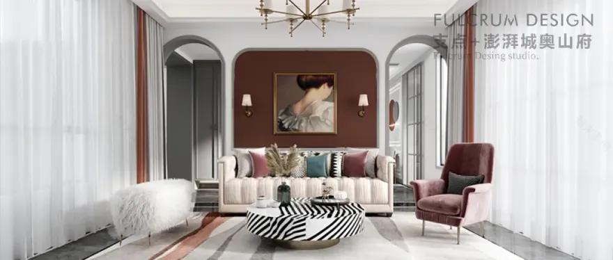 现代简约与美式风情的家居设计丨支点环境艺术设计-4