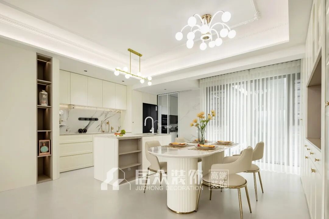 【居众实景作品】宝能城花园154㎡现代奶油风：一抹奶油治愈所有喧嚣-38