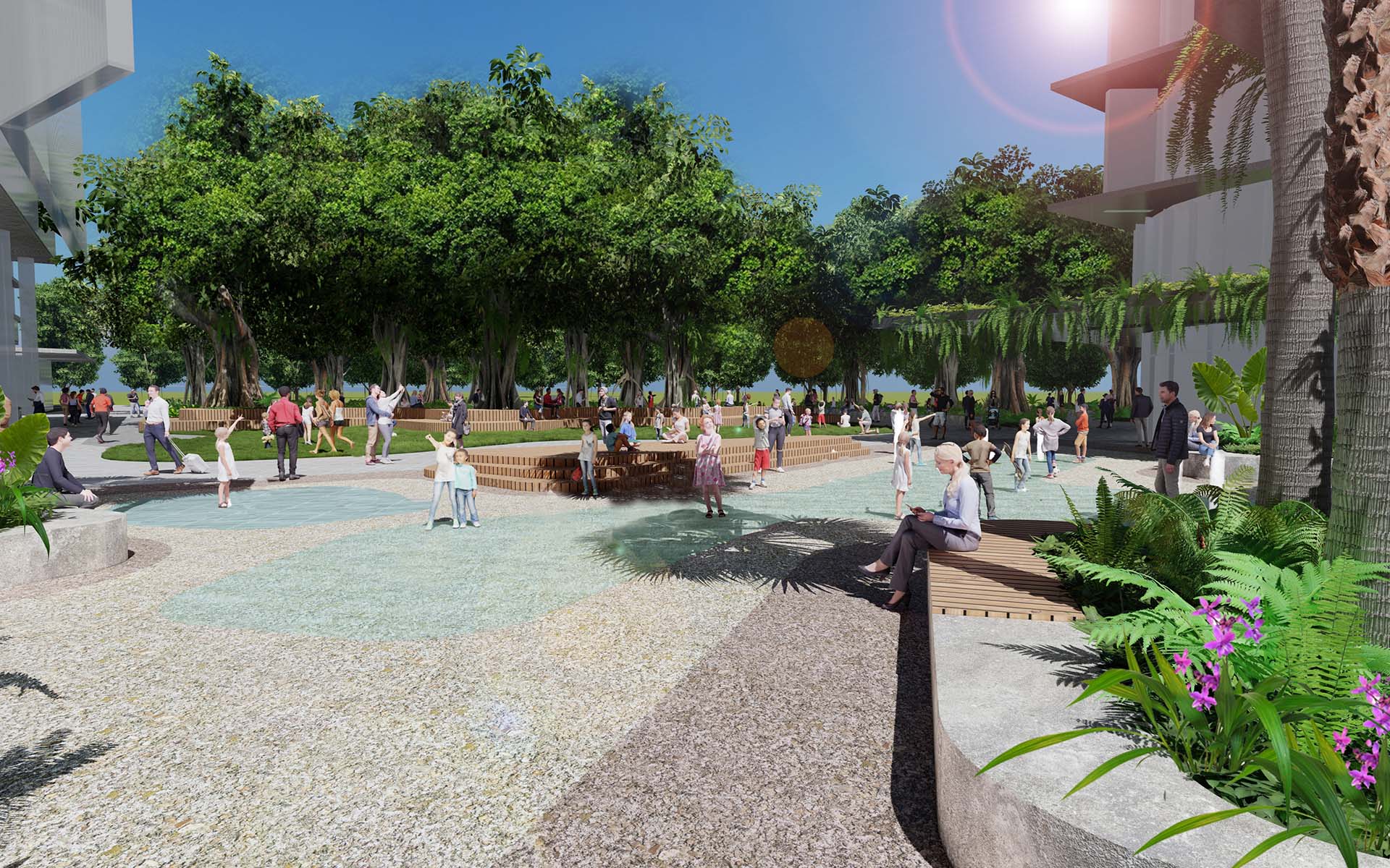 卡帕拉巴镇中心 revitalization 可直译为复兴，这个词在实际语境中常表示再开发、更新改造等，结合一般此类情况更地道说法是卡帕拉巴镇中心改造项目（如果有更多背景信息，这里revitalization可能会有更准确对应，此处仅依据常见情景）  

若从字面意思则是卡帕拉巴镇中心振兴 按照任务要求，更偏向项目类感觉给出卡帕拉巴镇中心改造项目  丨Arkhefield,Cox,Aspect Studios-8