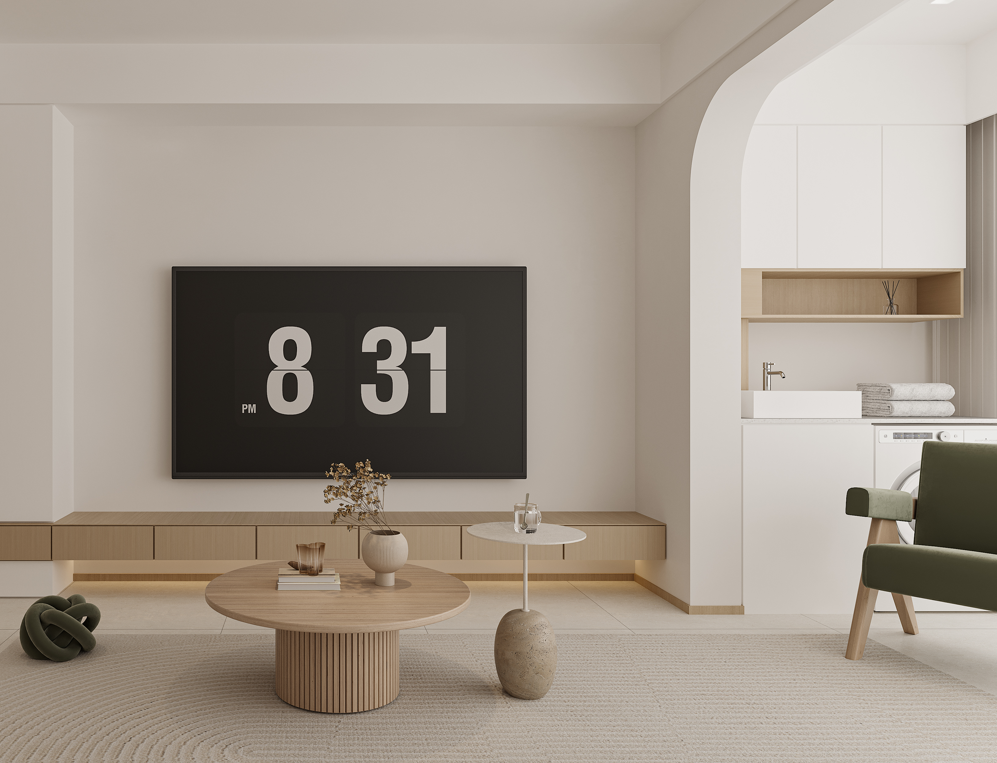 奶油简约小户型-4