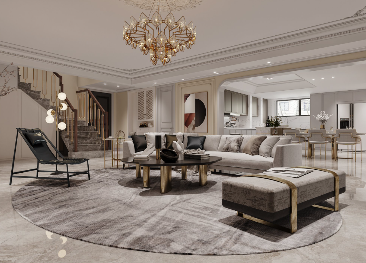 法式轻奢别墅设计-2