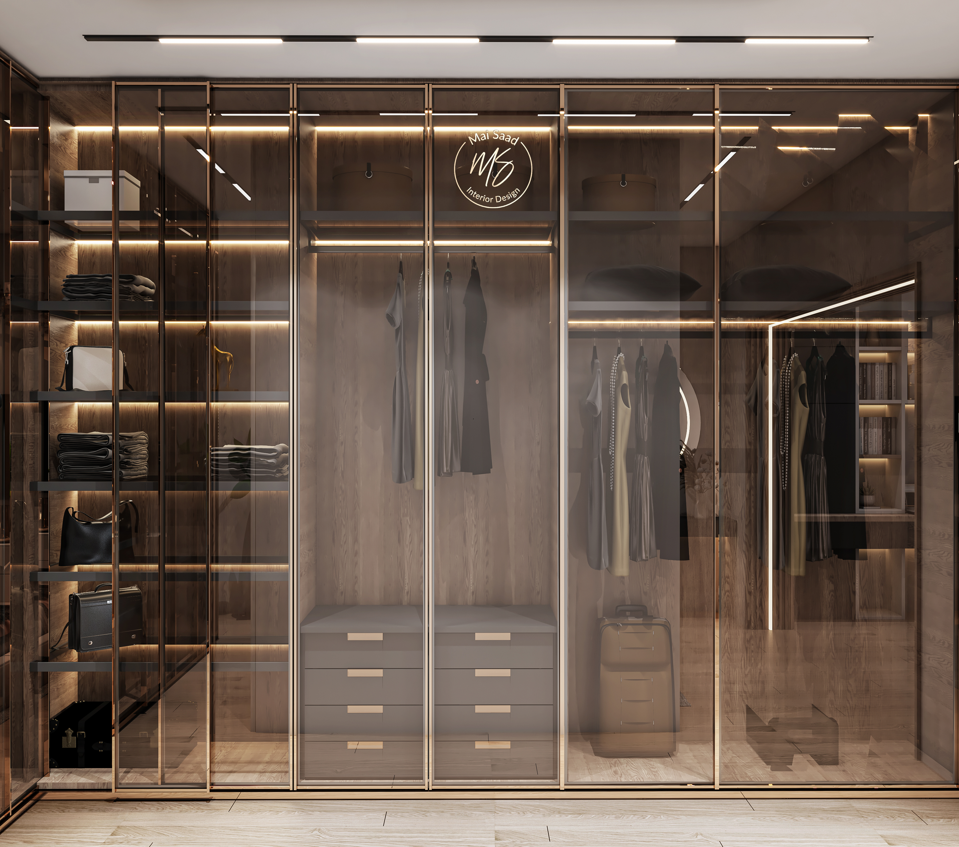 现代女孩卧室设计丨MAI SAAD INTERIORS-5