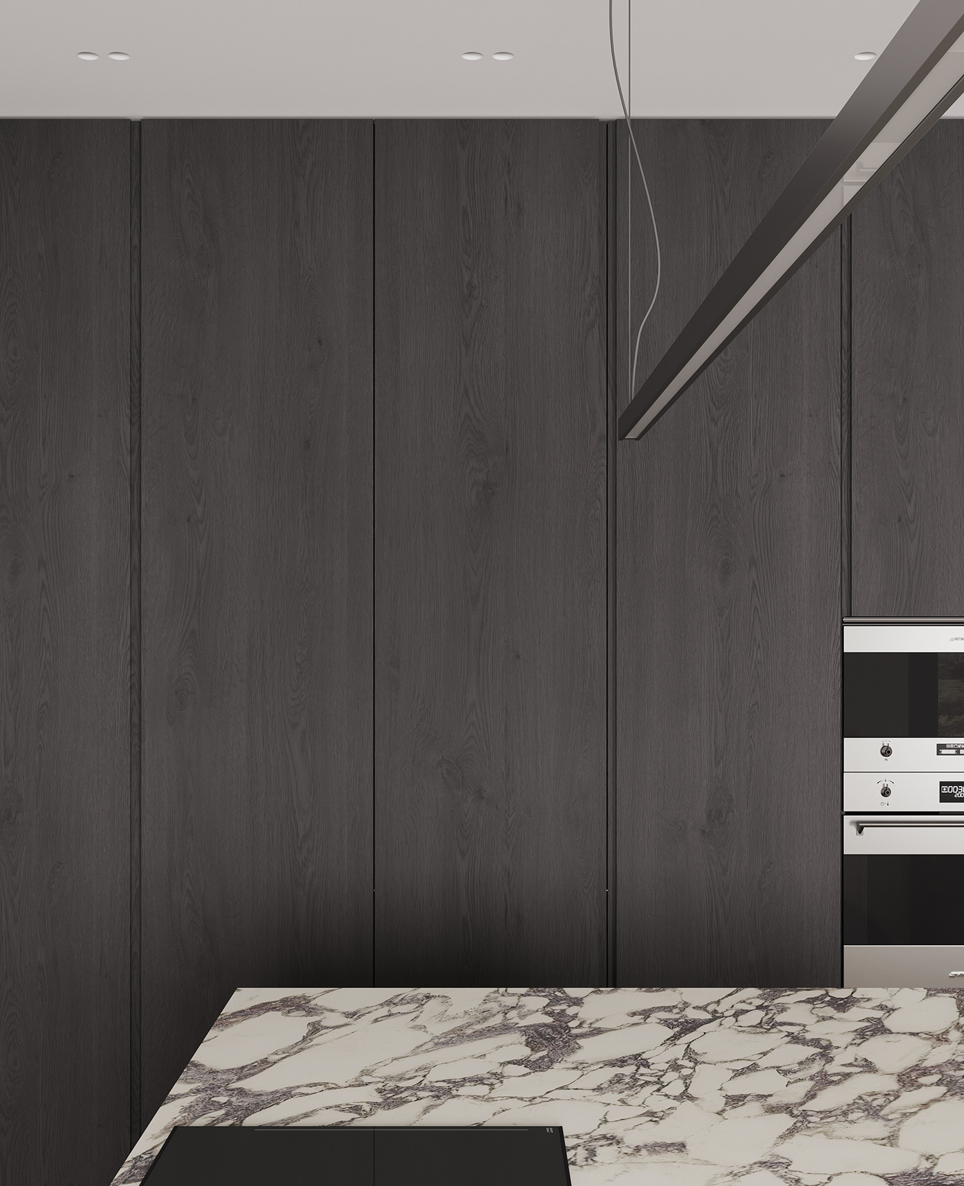 90㎡极简风公寓设计 这也太高级了吧-9