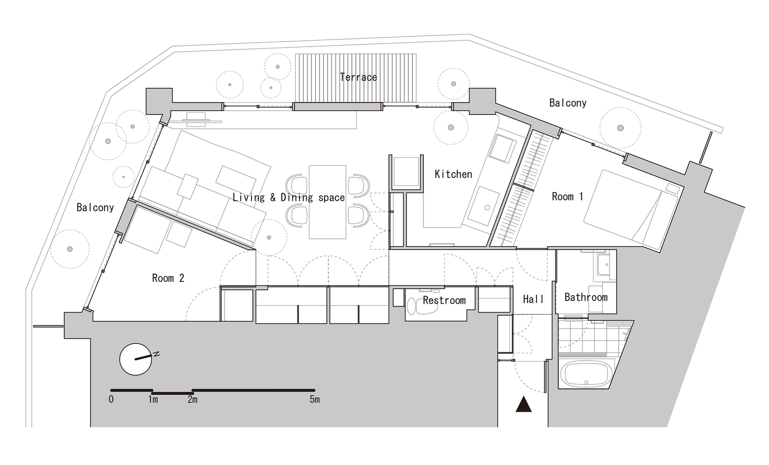 日本 Kawaguchi 城市 Aokibashi 老公寓改造丨Shinta Hamada Architects-11