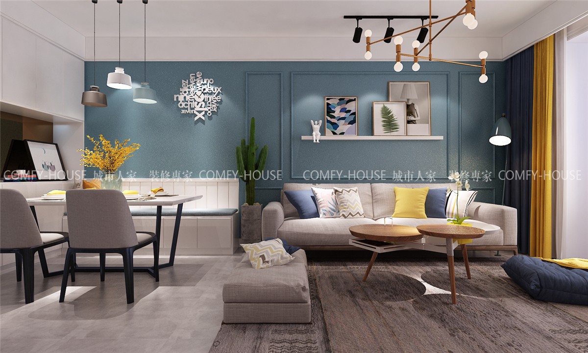 济南中垠雅苑 105 平北欧风三室两厅设计-13