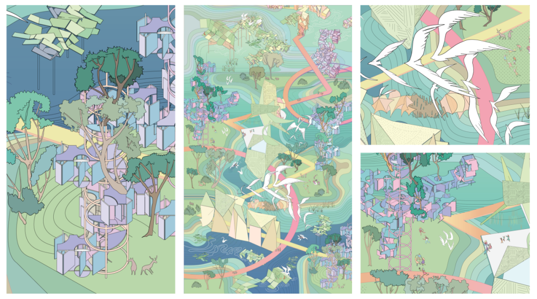 UIUC建筑大一惊艳课设！“几何动词+动态响应”打造共生建筑装置！-23