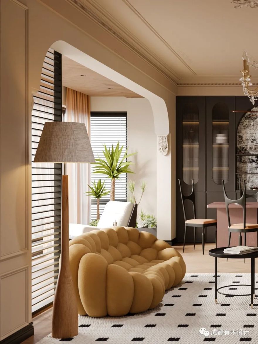 金沙城锦西观棠 · 法式复古的岁月静好丨有木设计-15