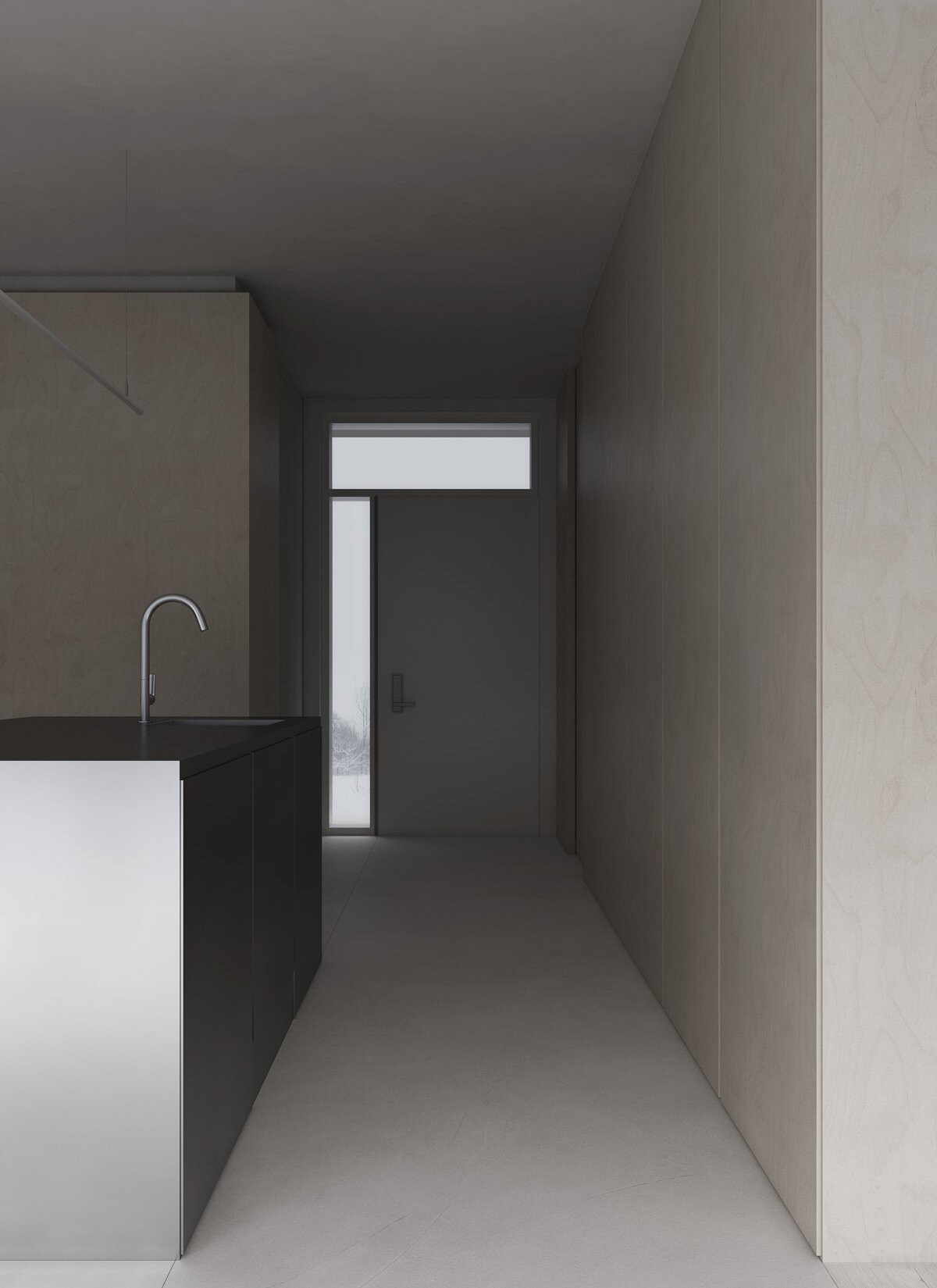 158㎡极简风住宅设计 满满的高级感-7