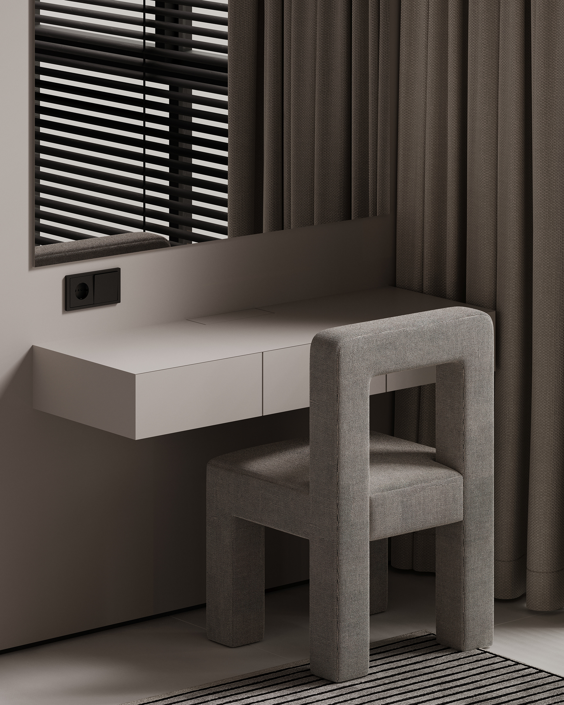 单色开放式公寓丨阿联酋迪拜-34