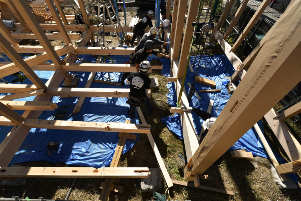 根の上の石場建て８　建前丨水野设计室-24