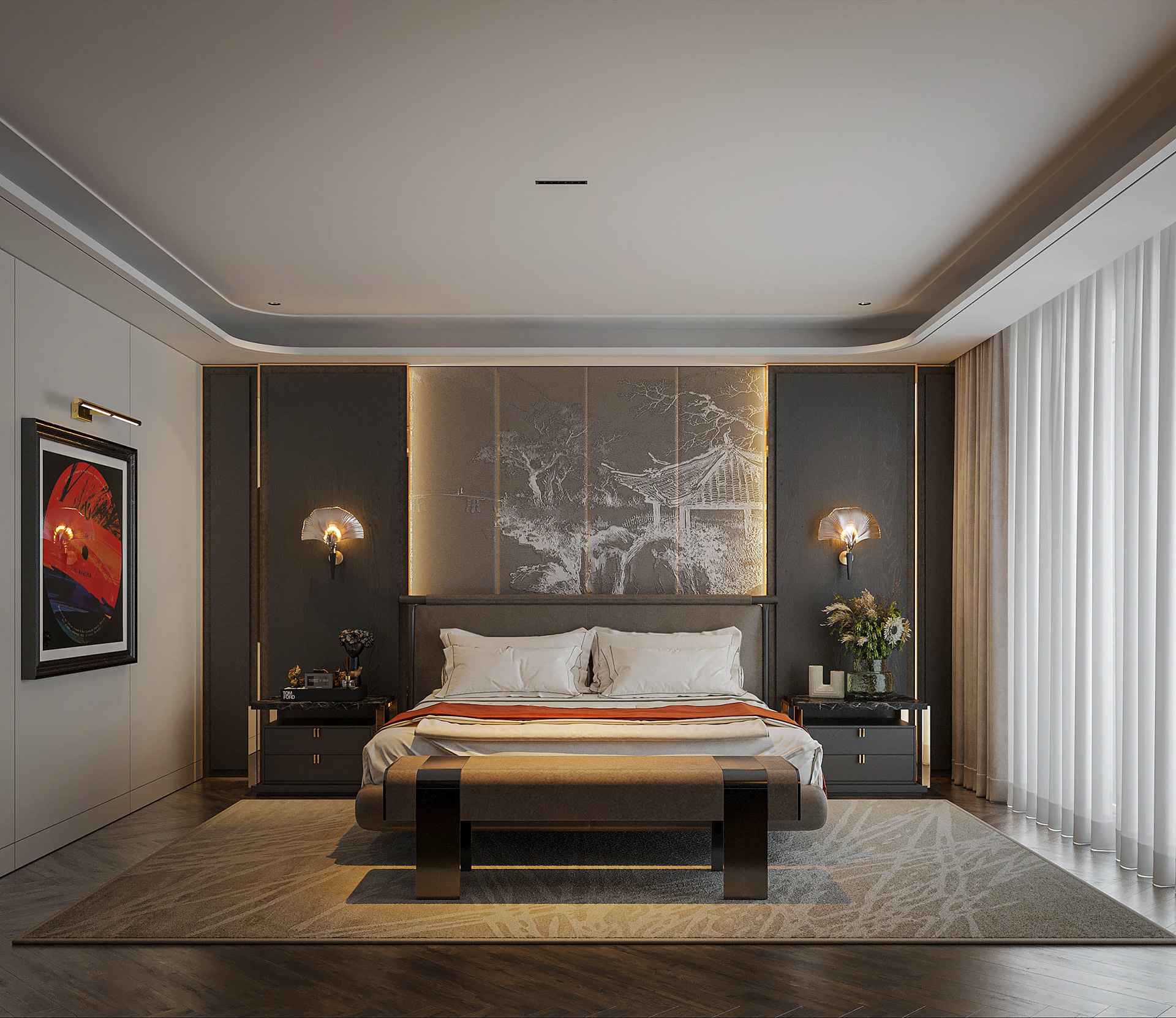3dsmax Premium Bedroom Model-3
