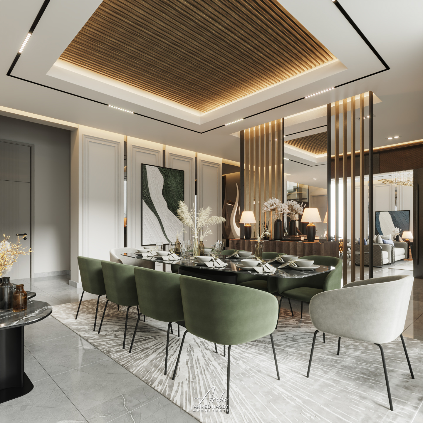 家庭起居和餐厅丨ArchiArchitects-14