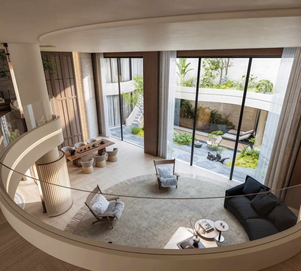 重庆紫檀庄园1300m²曲境别墅丨中国重庆丨美及空间设计-0