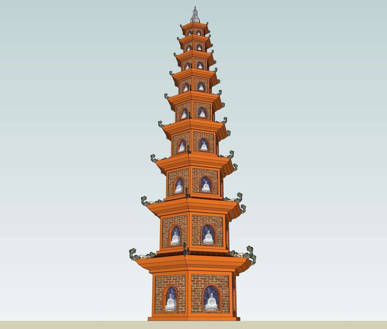 越南古建筑寺庙Sketchup模型库（P2）-4