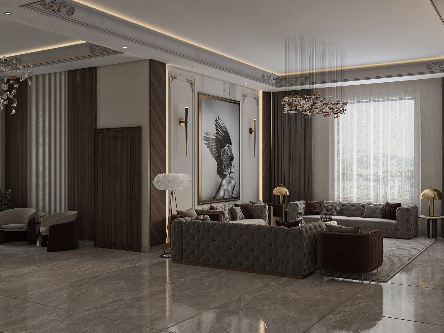 New Work Neo classic / Entrance & living hall at Iraq-5