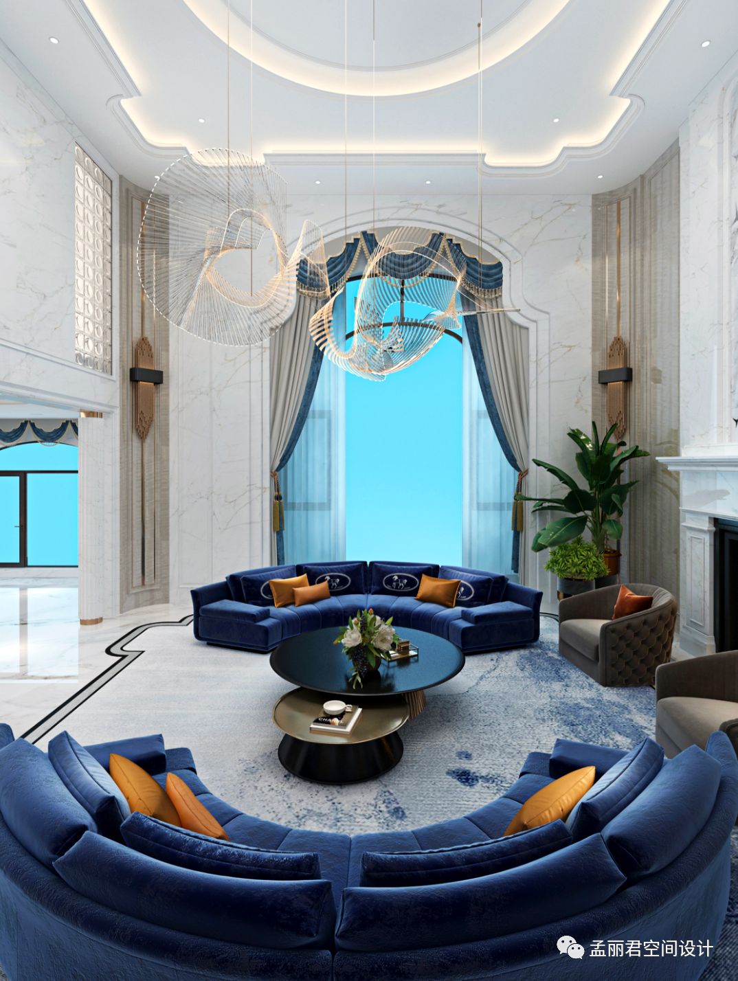 艺术新古典,翡翠世家尊贵府邸设计丨孟丽君空间设计-28