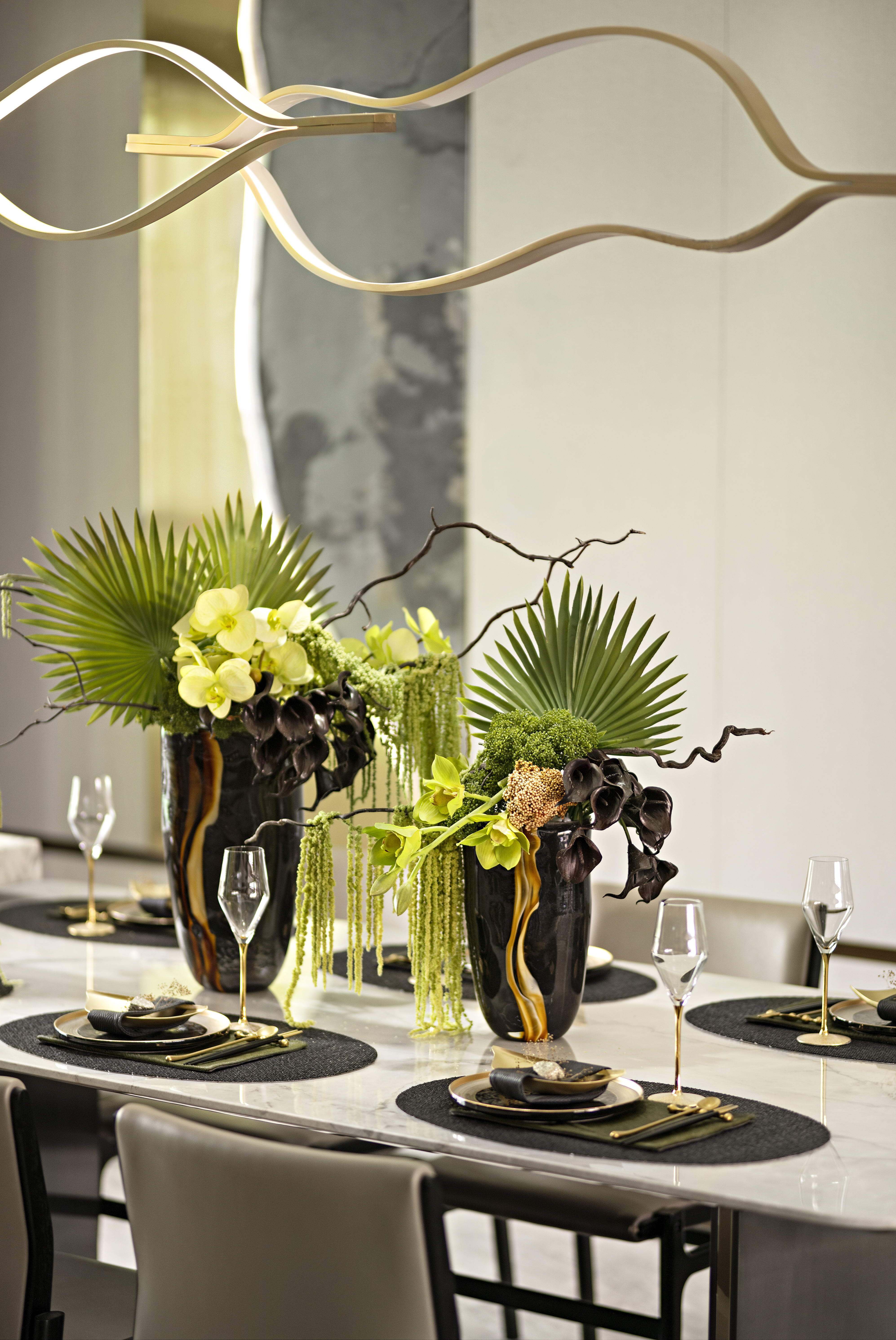 深圳盘石设计 | 260㎡黑金格调，邂逅内敛与奢华！-13