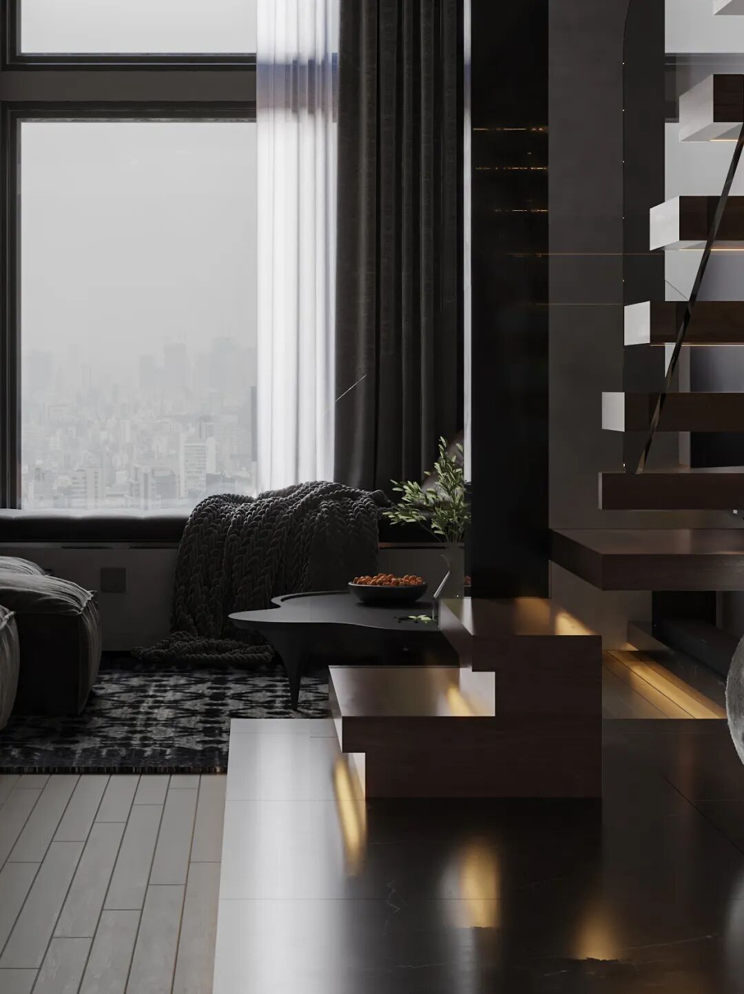 广州越秀天荟江湾Loft公寓丨中国广州丨格梵装饰集团-18