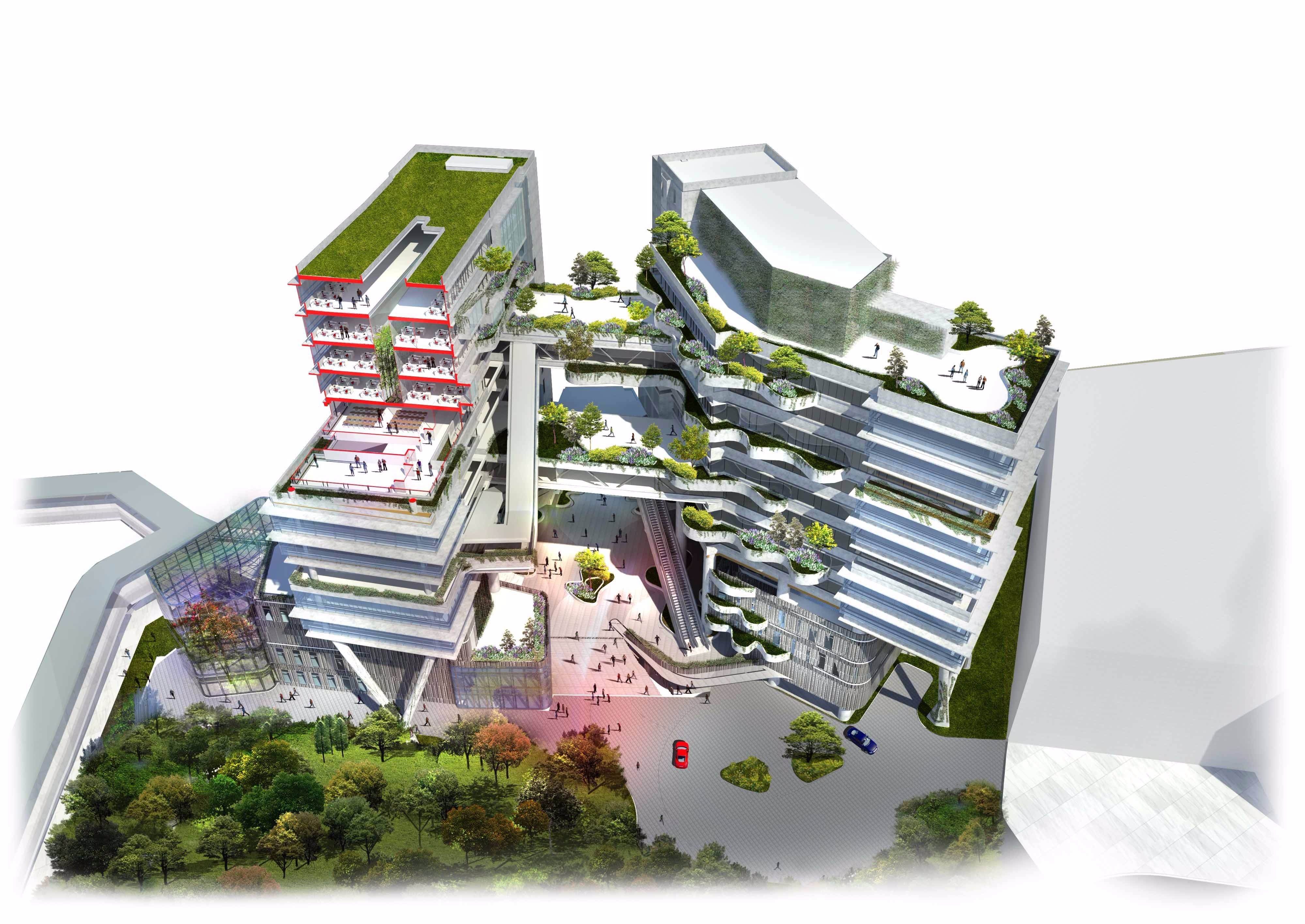 香港创新双塔校园设计-10