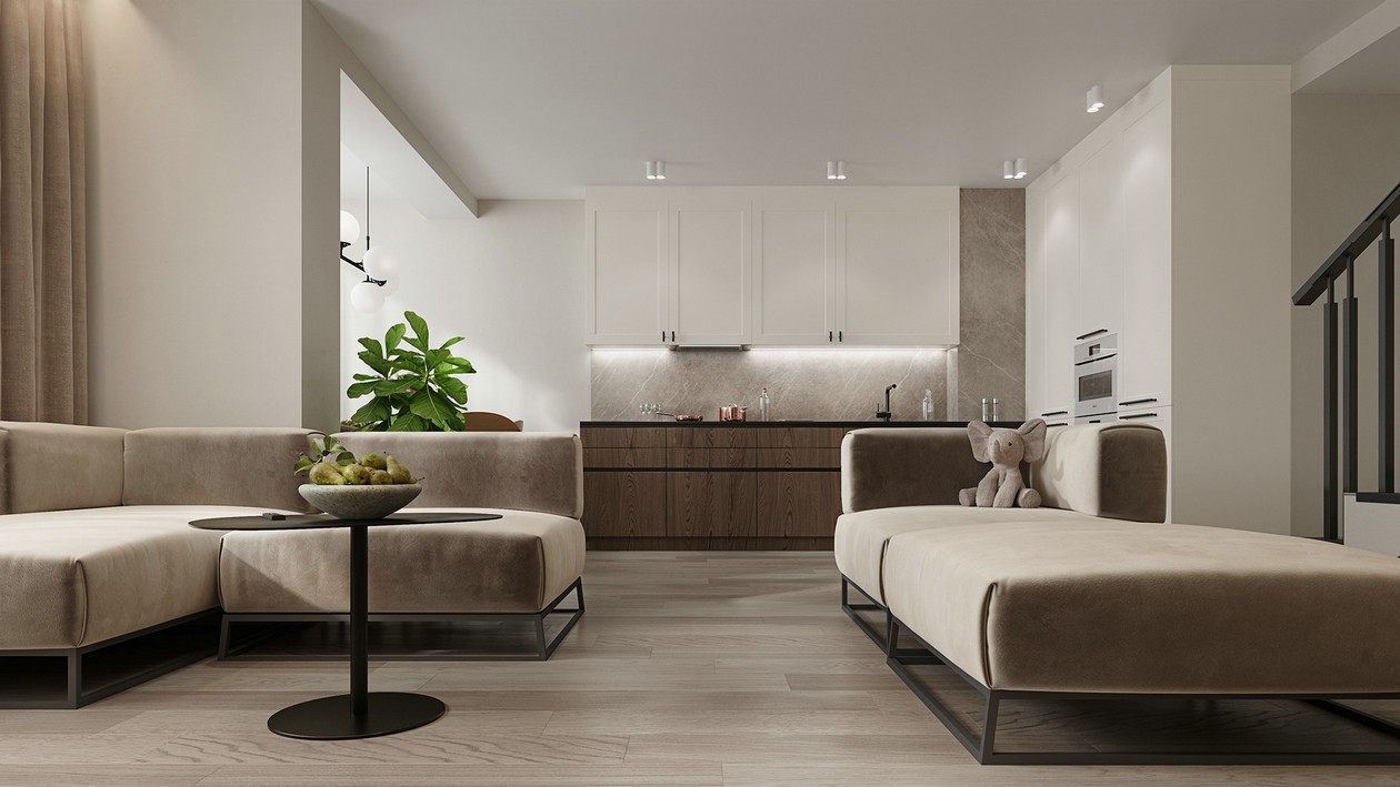 乌克兰上城 130平简约空间设计-0