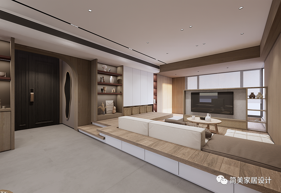 113㎡轻复古原木家居空间设计丨中国广州丨简美设计-34