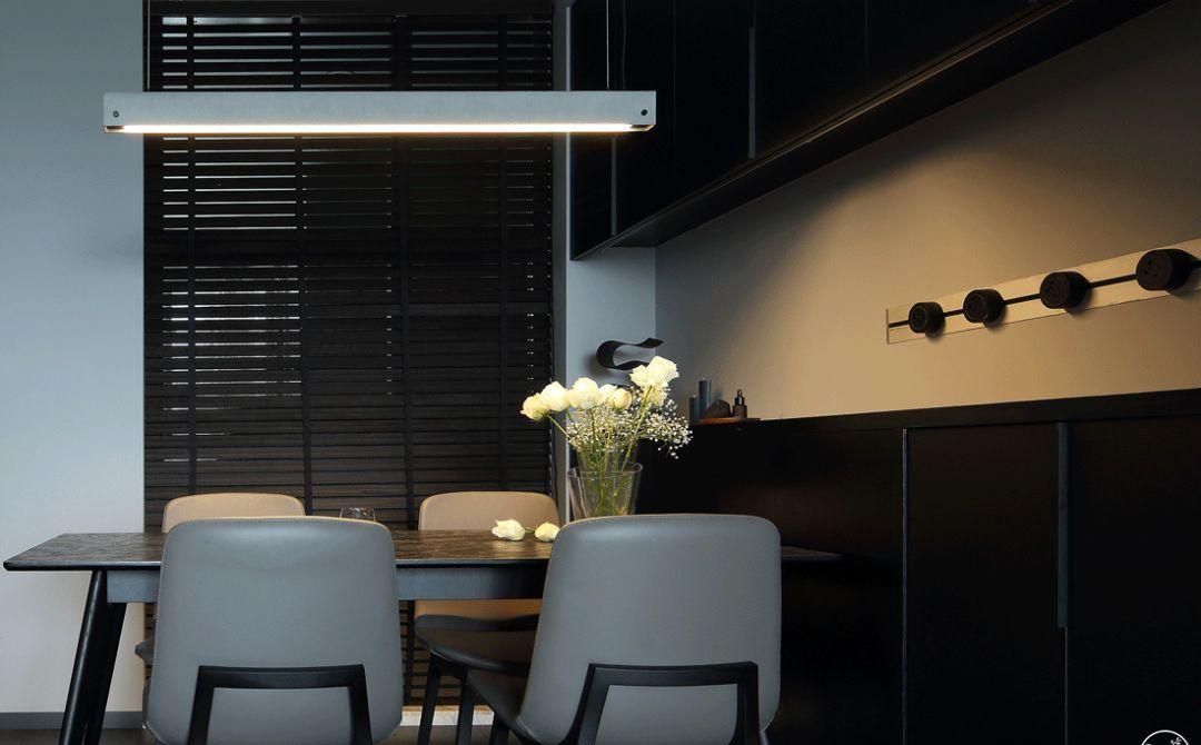 清羽设计丨平层丨黑白冷调如何打造温馨小家-3