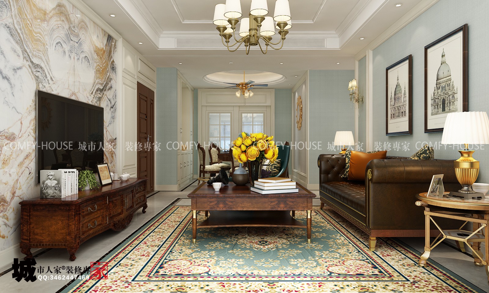 160 平美式风格四室二厅 | 深浅配搭，最大化储物功能-9