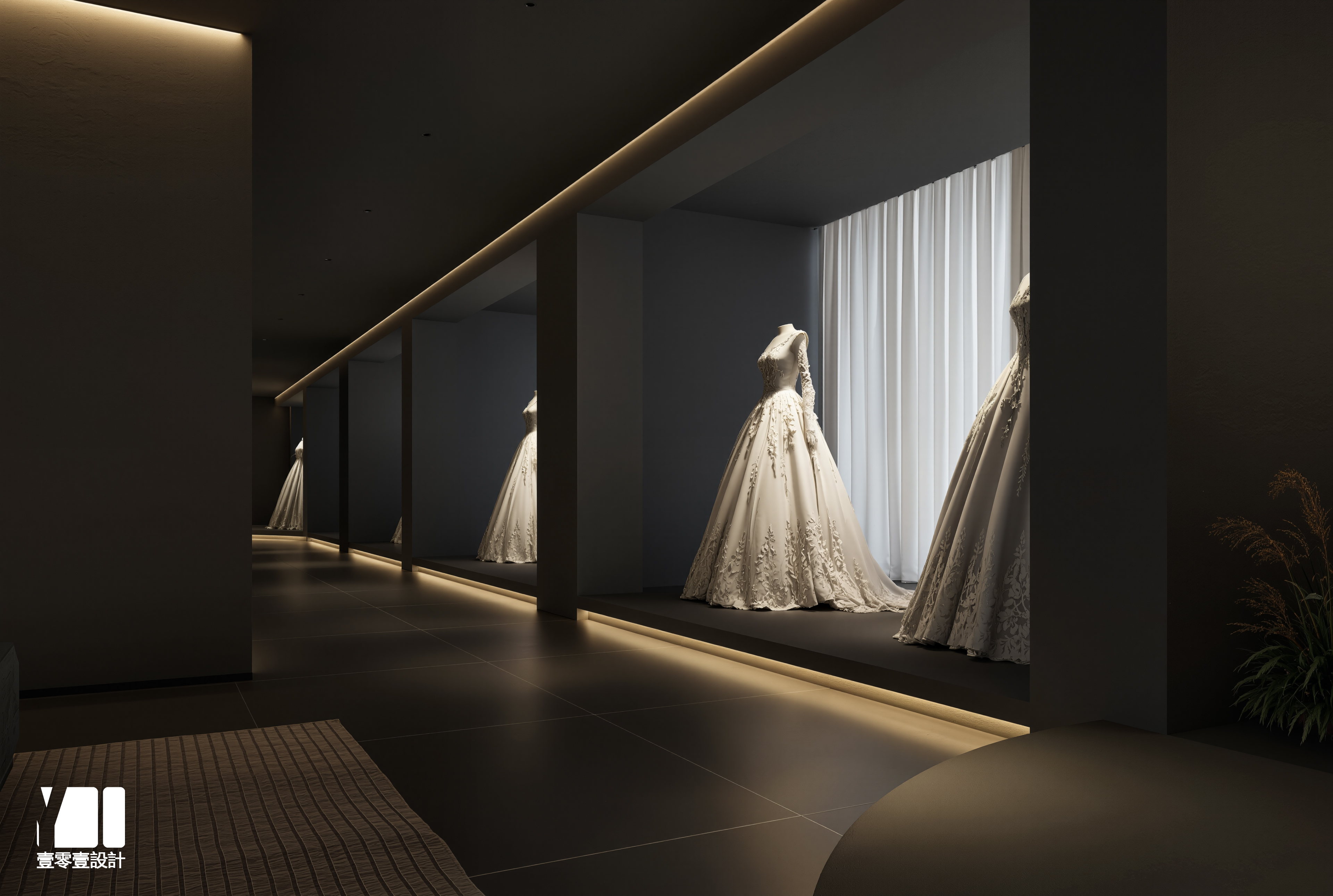 「灰与红 打造高级感爆棚的婚纱视觉盛宴-7