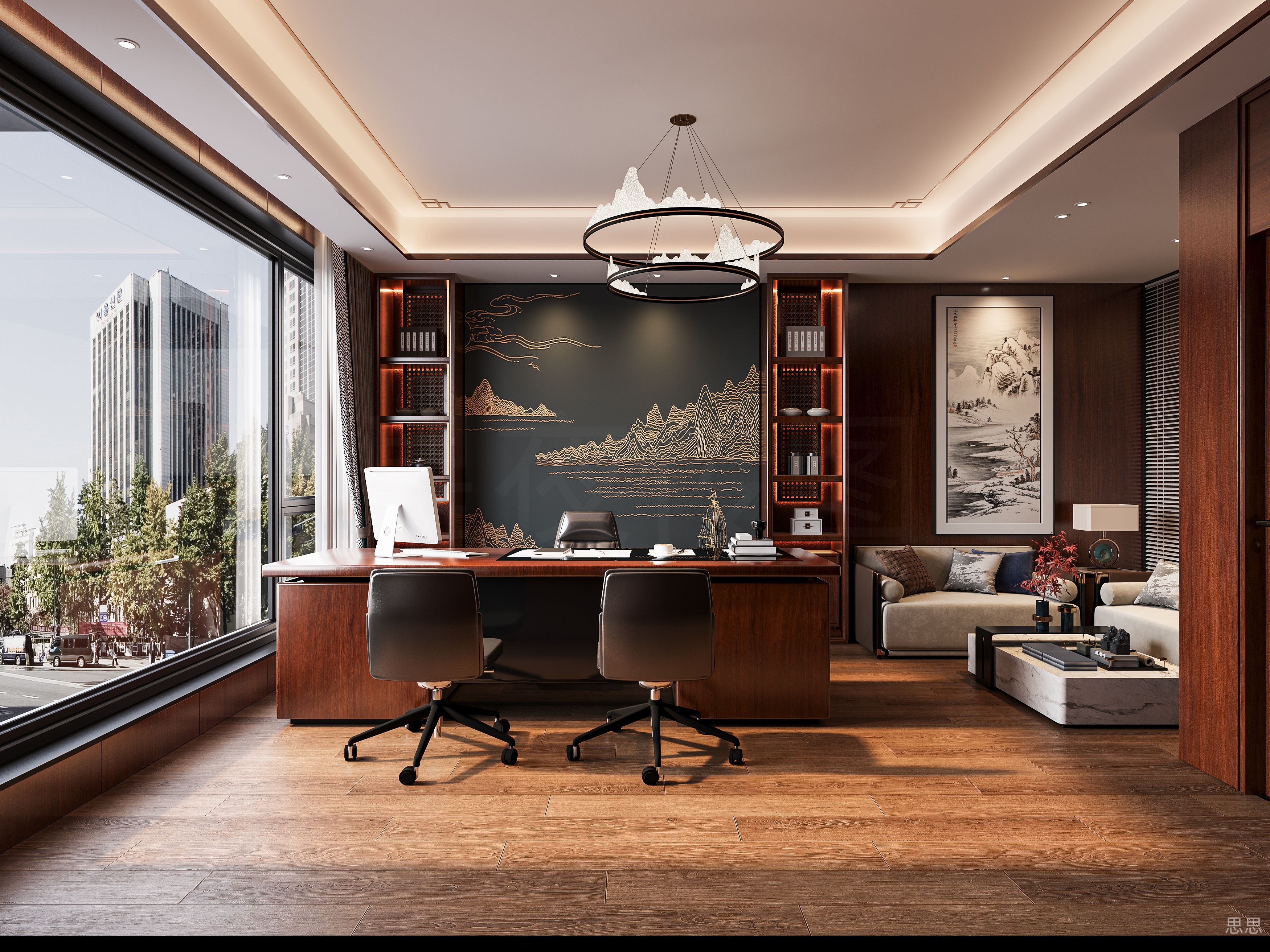 安静的力量，中式办公室-4