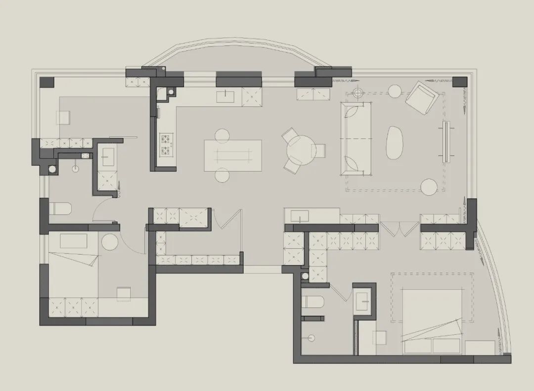 新作 · 129m²自然休闲的栖居美学丨未止工作室-9