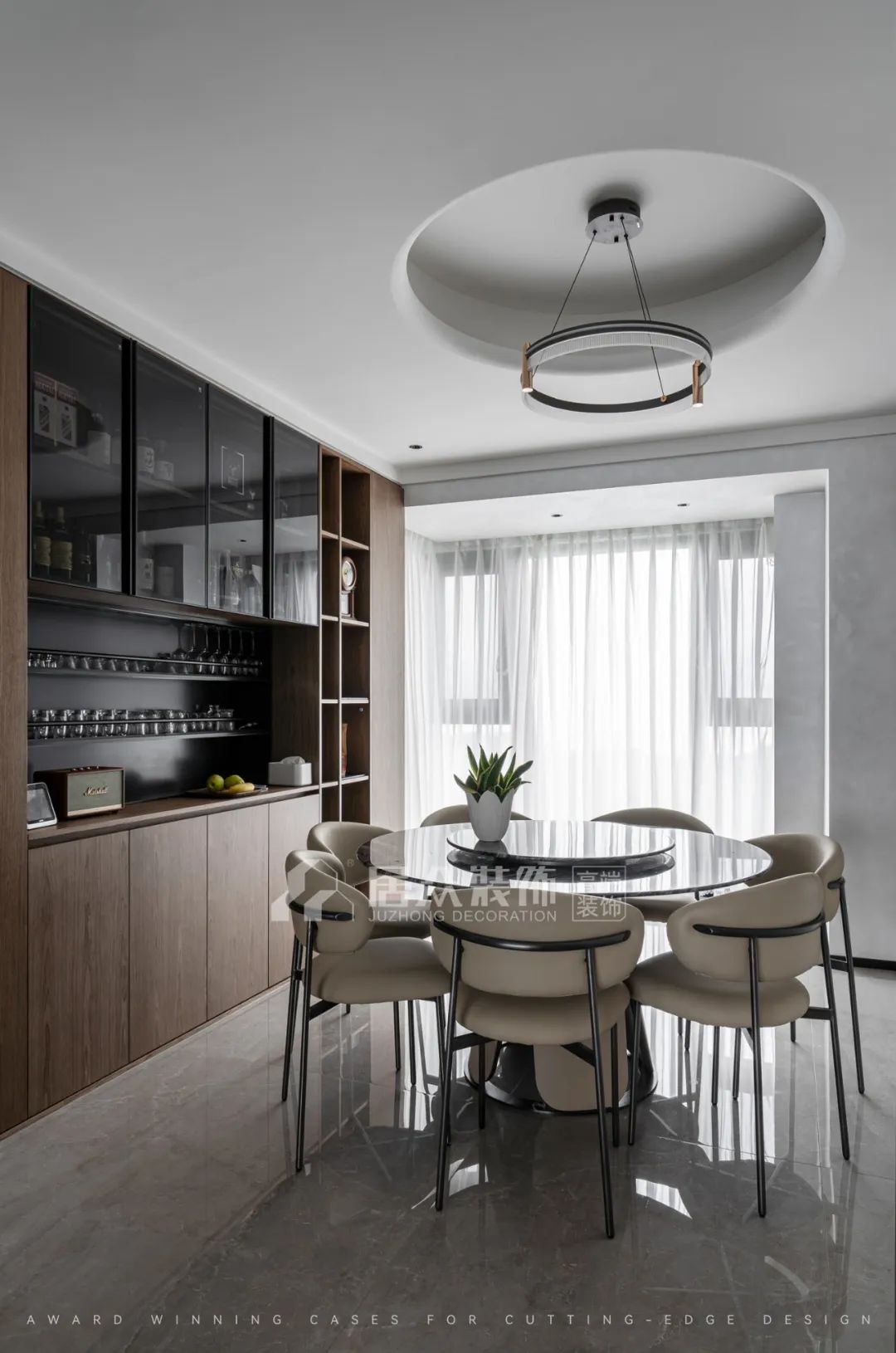 全案案例|绿洋湾191㎡现代平层，宁静舒适的旅居空间-34