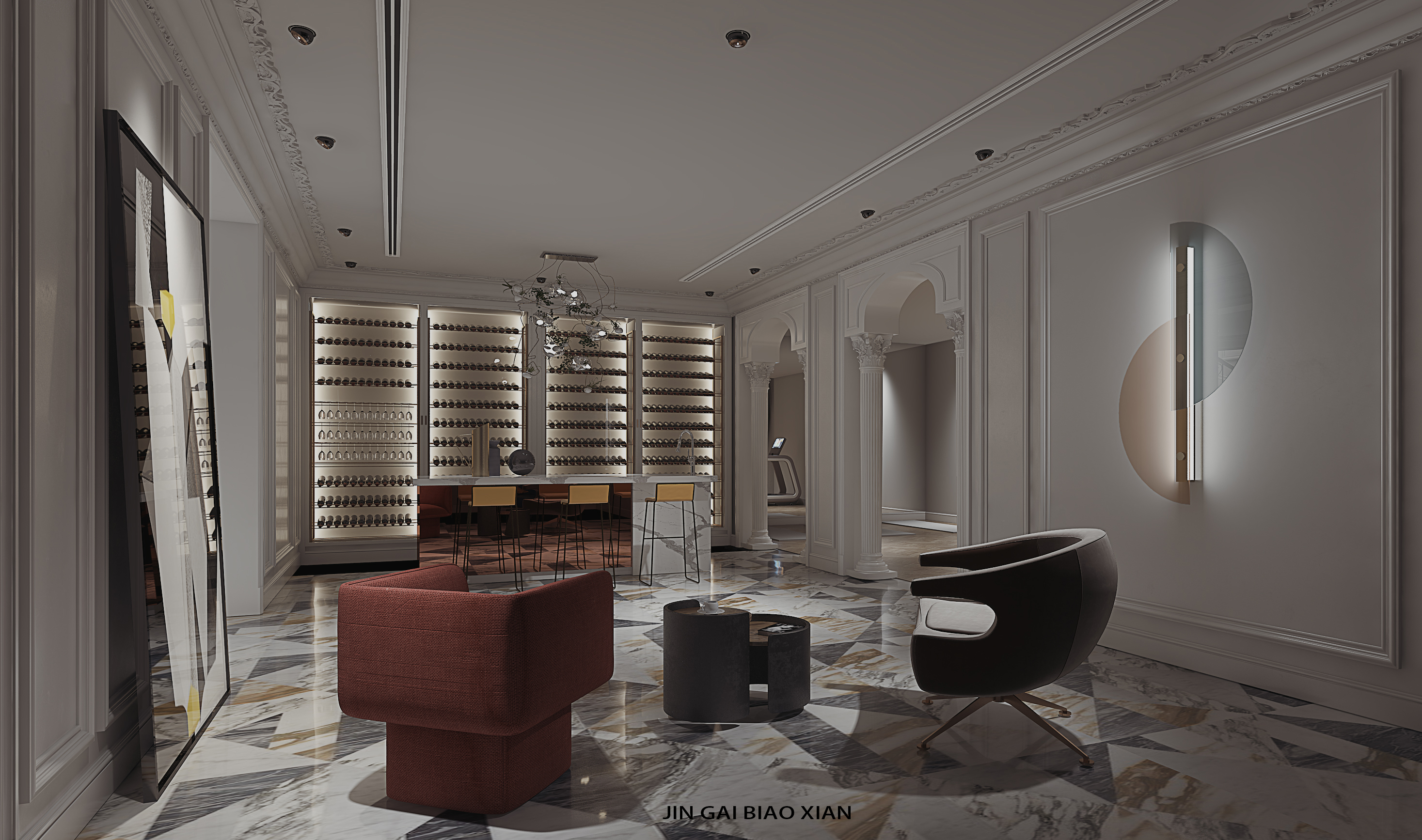 法式浪漫别墅，现代优雅与古典艺术的完美融合-25