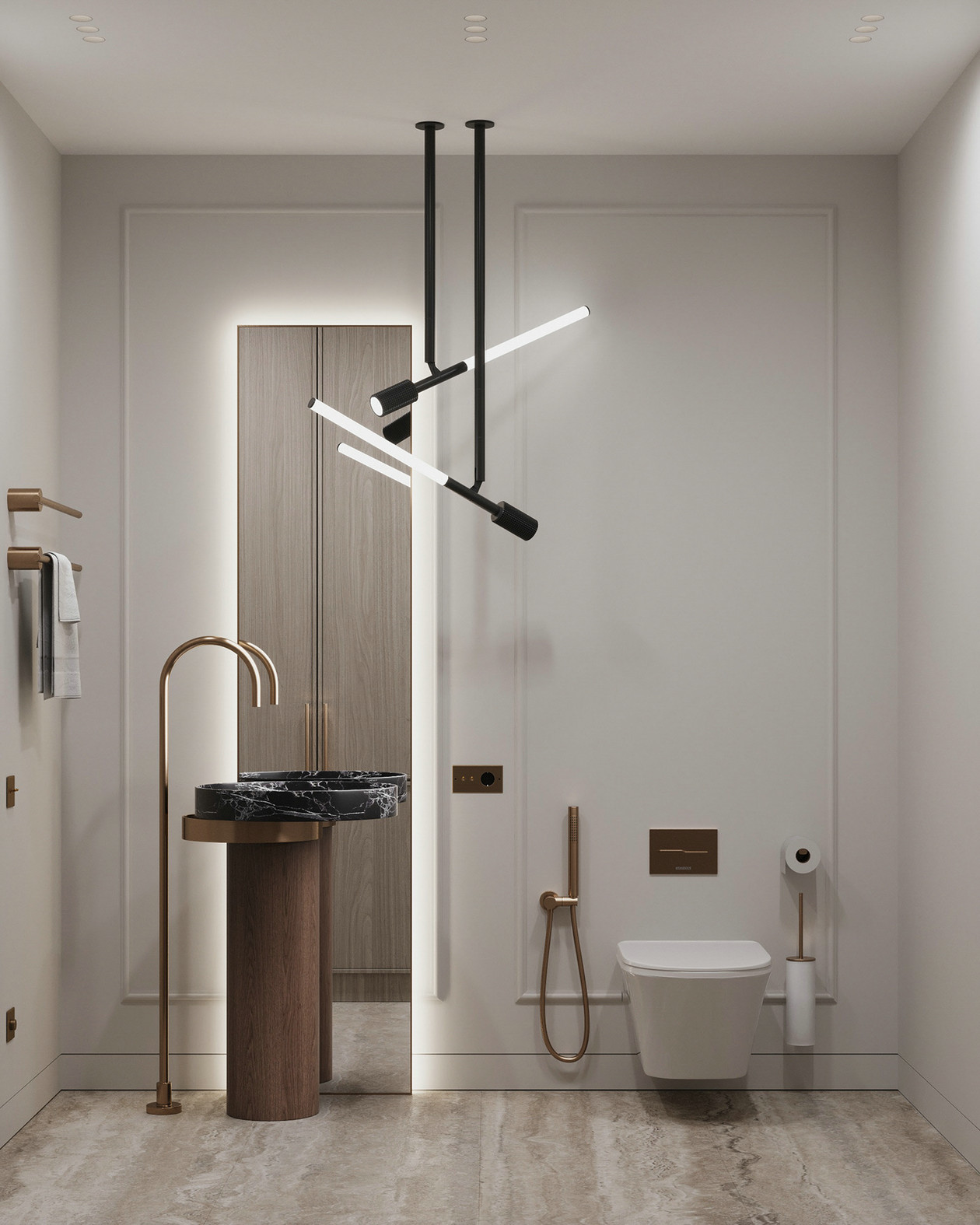 200㎡浅色系空间设计-9