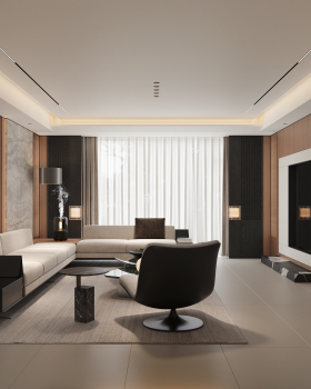 沈阳 荣华府242㎡   现代简约风效果表现