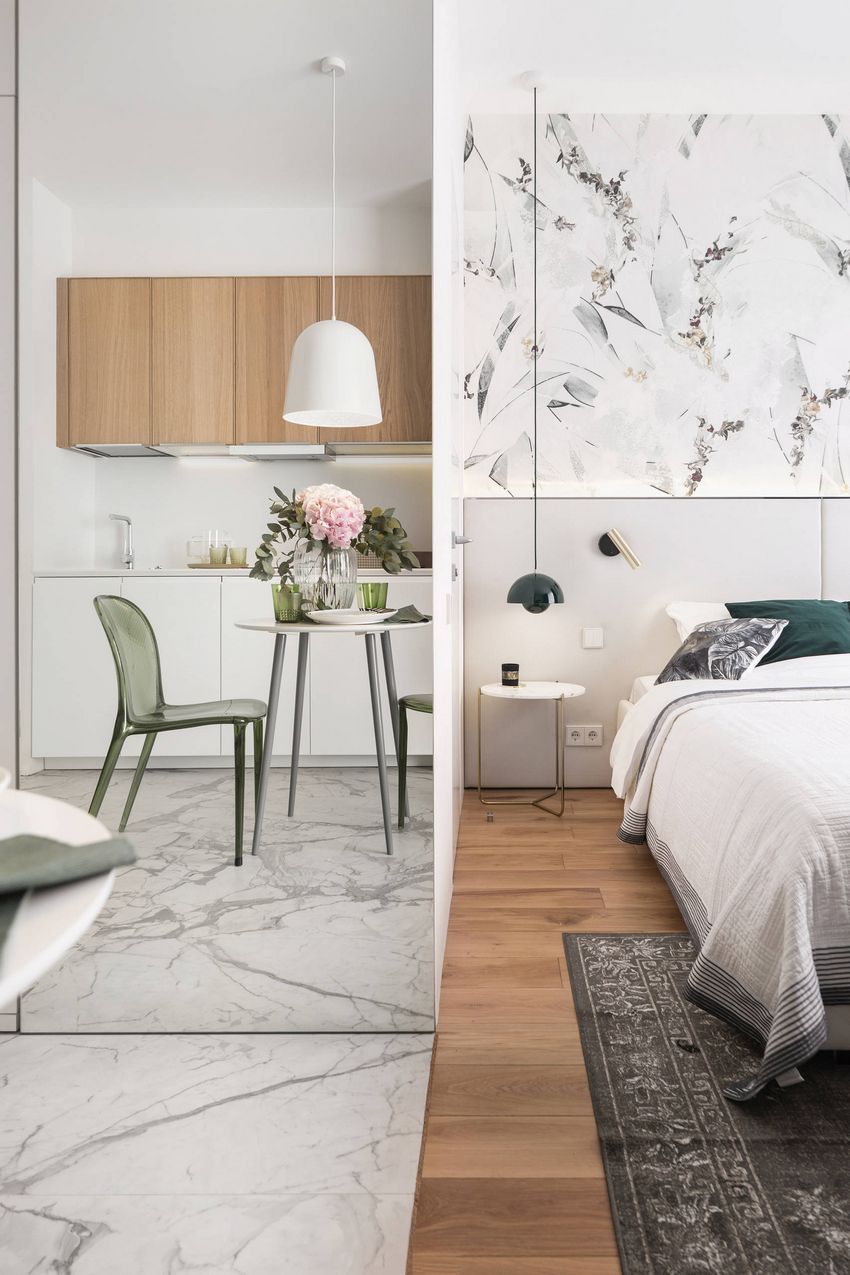 27平米带壁龛一居室公寓设计丨设计师弗拉基米尔·别列津-3