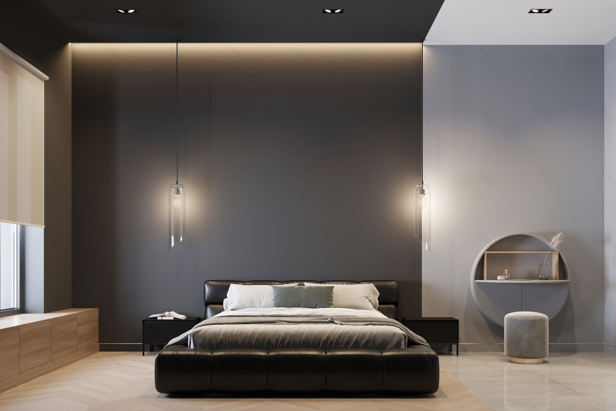 黑色版房屋室内装饰丨Golub Architects-22