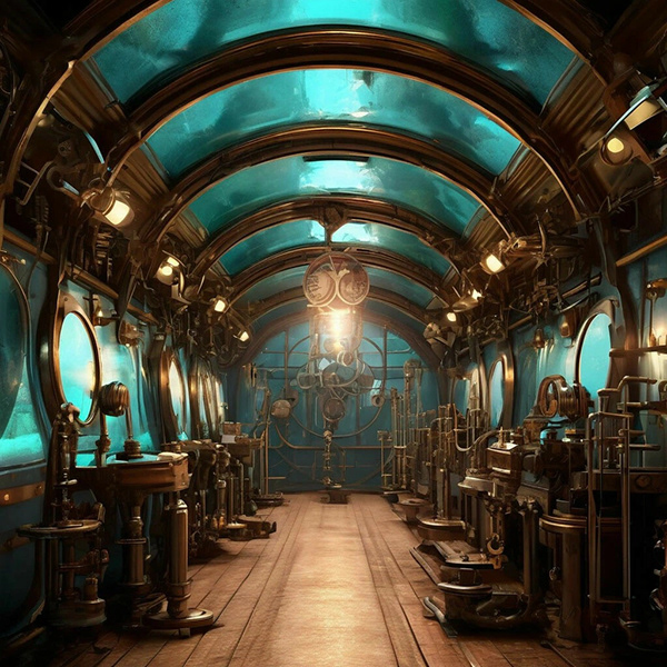 Дизайн квеста в стиле стимпанк. Батискаф. 4-7