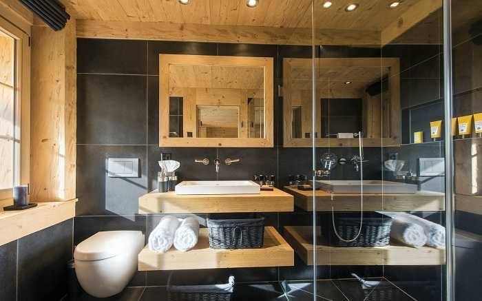 奥地利木屋别墅的现代黑色内饰设计-26