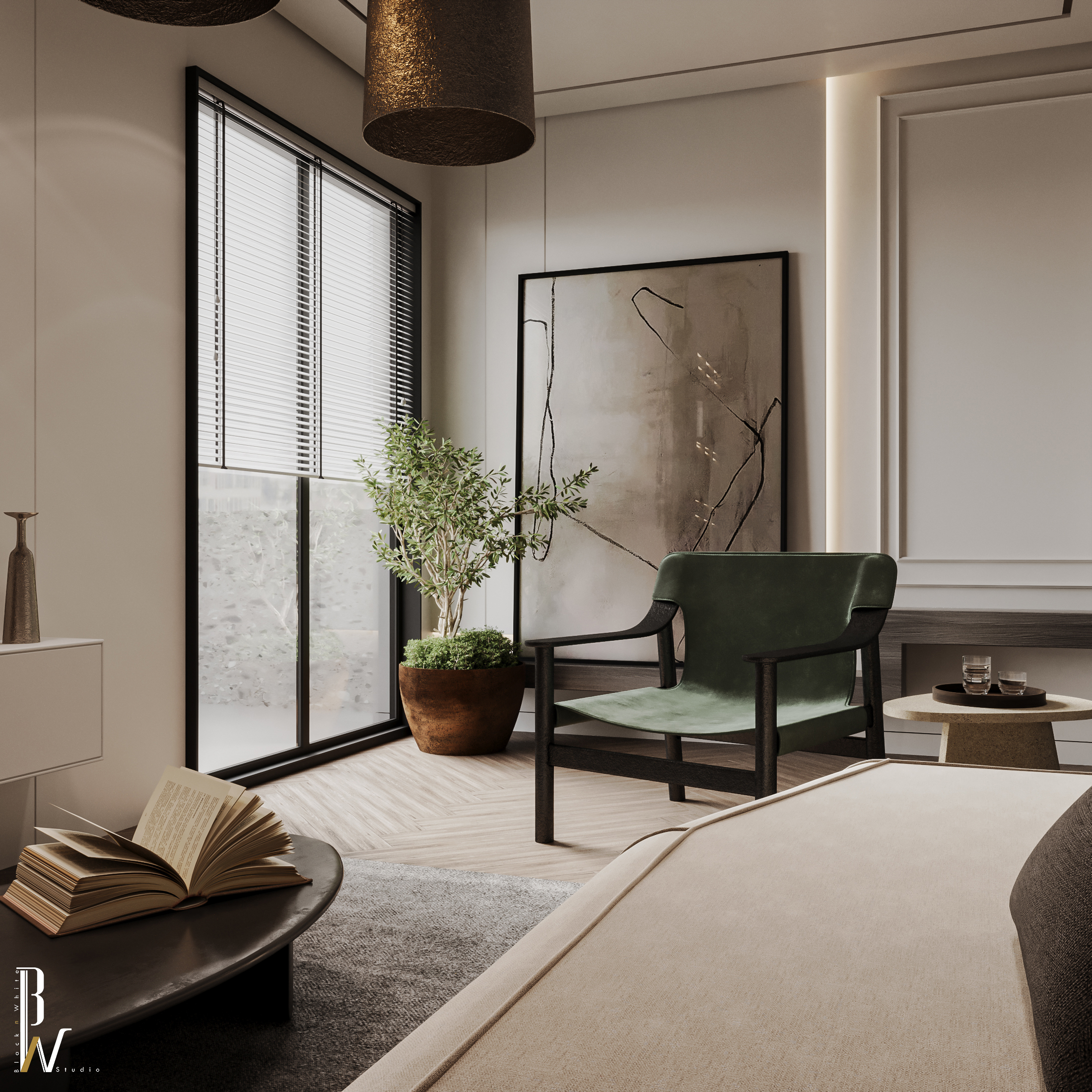 KSA 新古典风格客厅设计丨Black N White-19