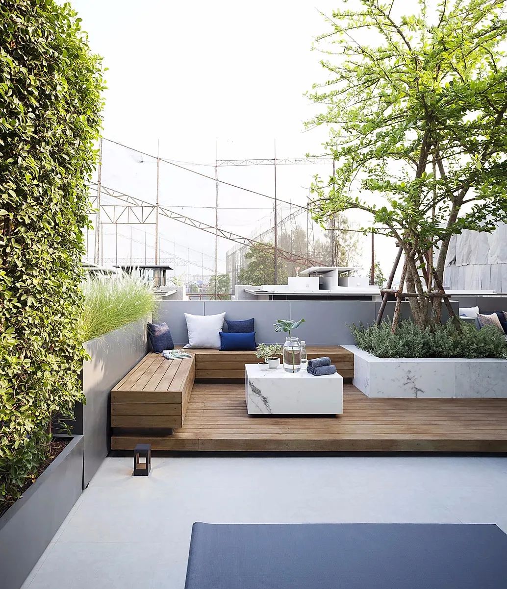 诗画般的庭院卡座设计-11