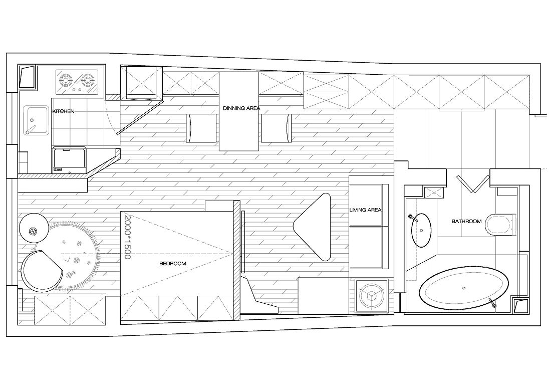 山东40㎡工业风袖珍住宅  隐巷设计-13