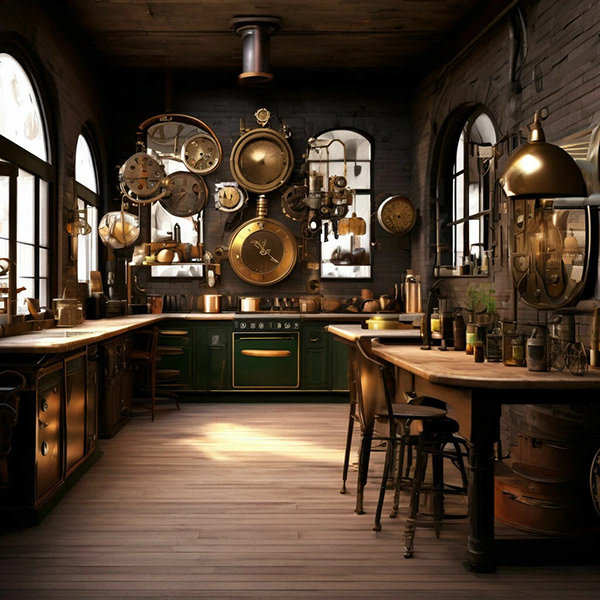 Квартира в стиле стимпанк. 4-7