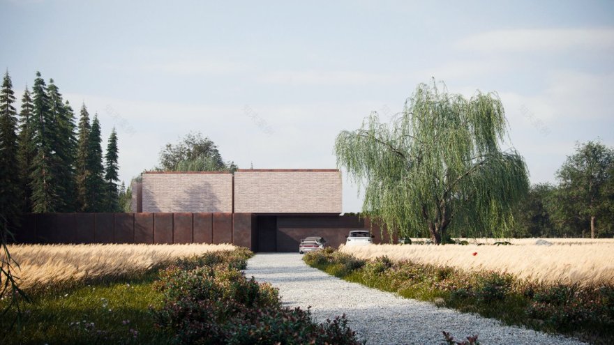 悬浮之居 | 耐候钢、陶瓷与玻璃的艺术融合-6