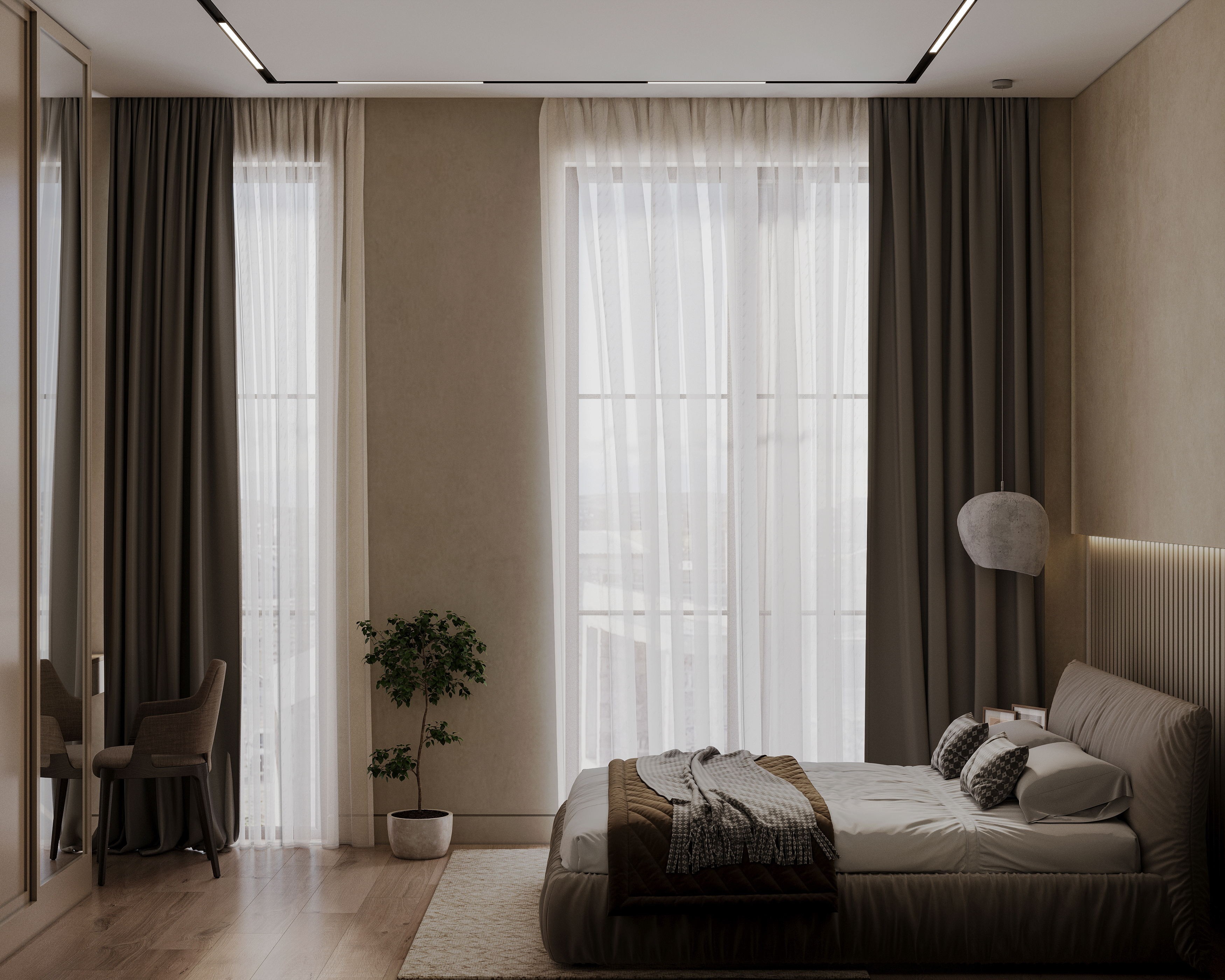 现代感十足的浅色温馨空间设计！-8