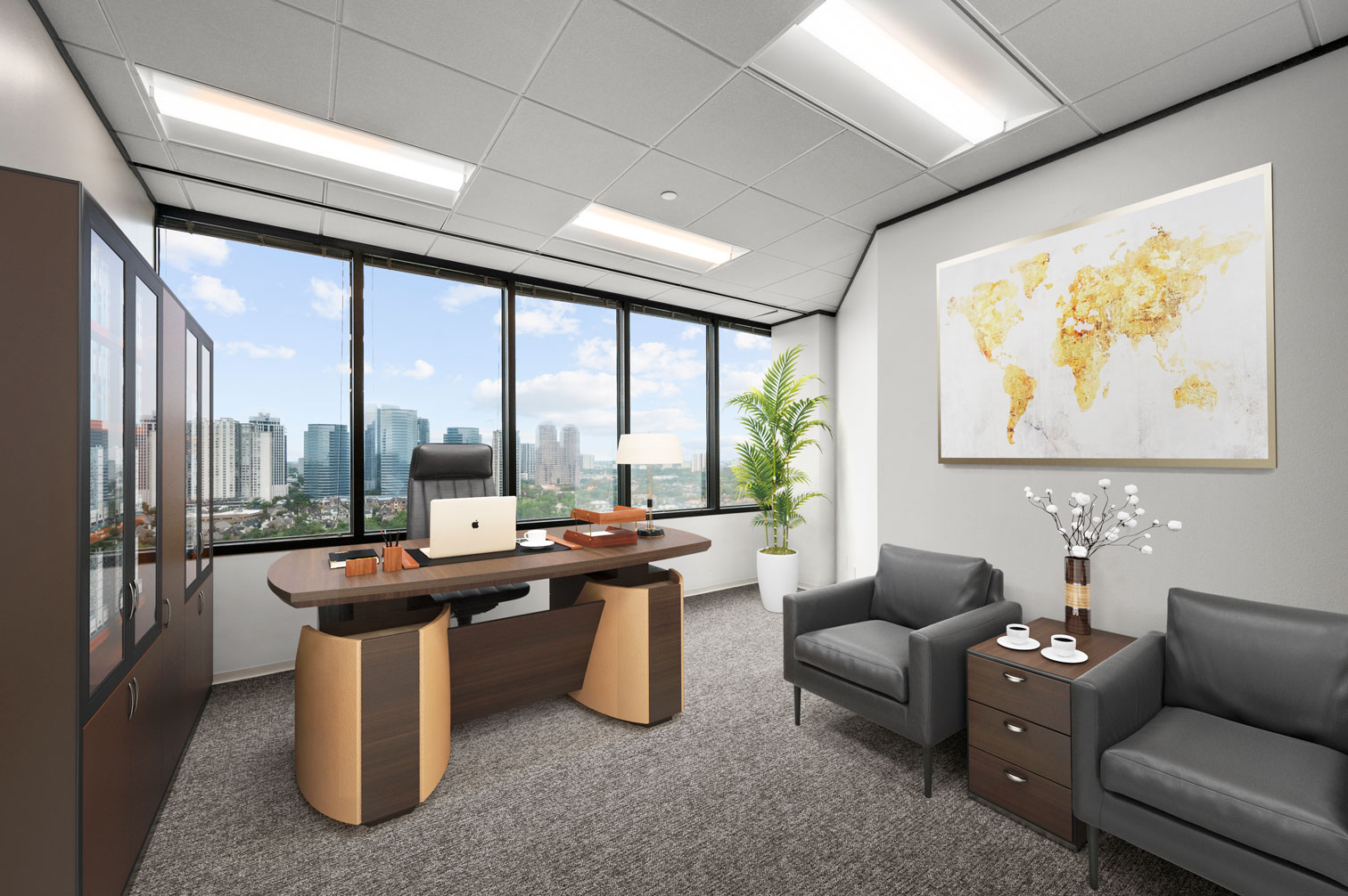 Three Riverway Spec Suite 办公空间设计丨Goree Architects-10