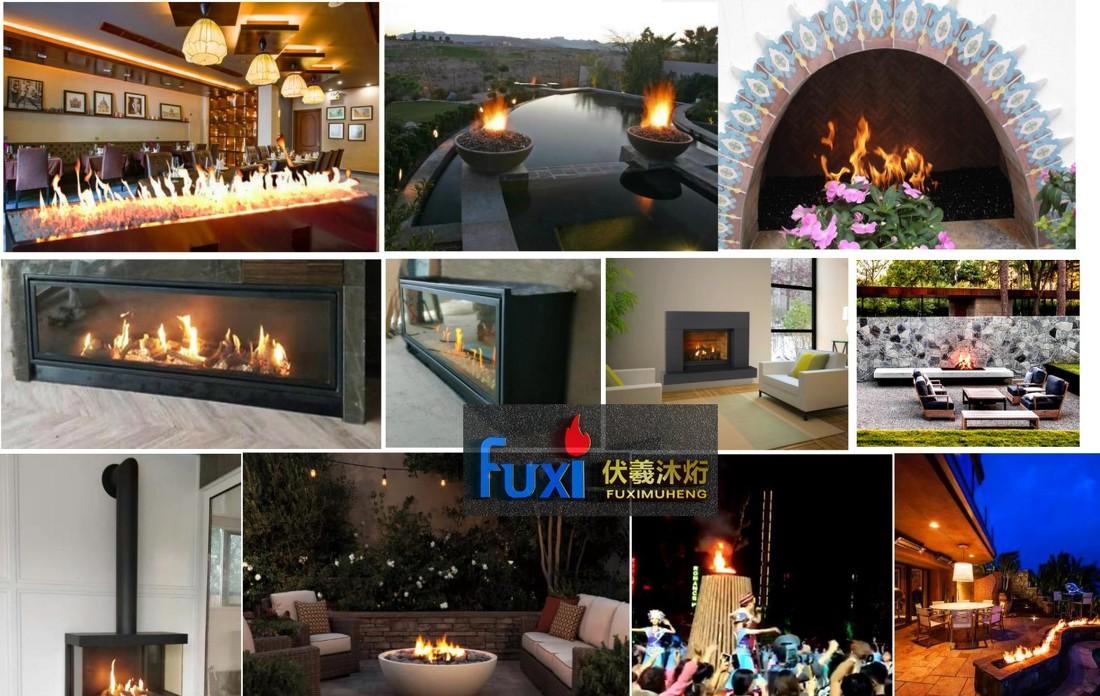 伏羲燃气壁炉打造真火采暖休闲区-0