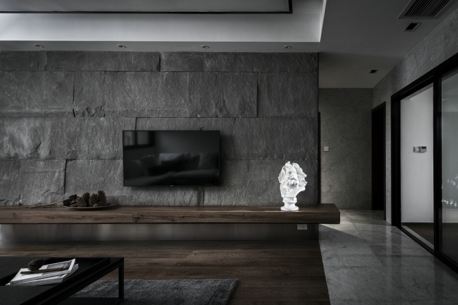 110㎡现代风格珠江太阳城住宅  KD室内设计-2