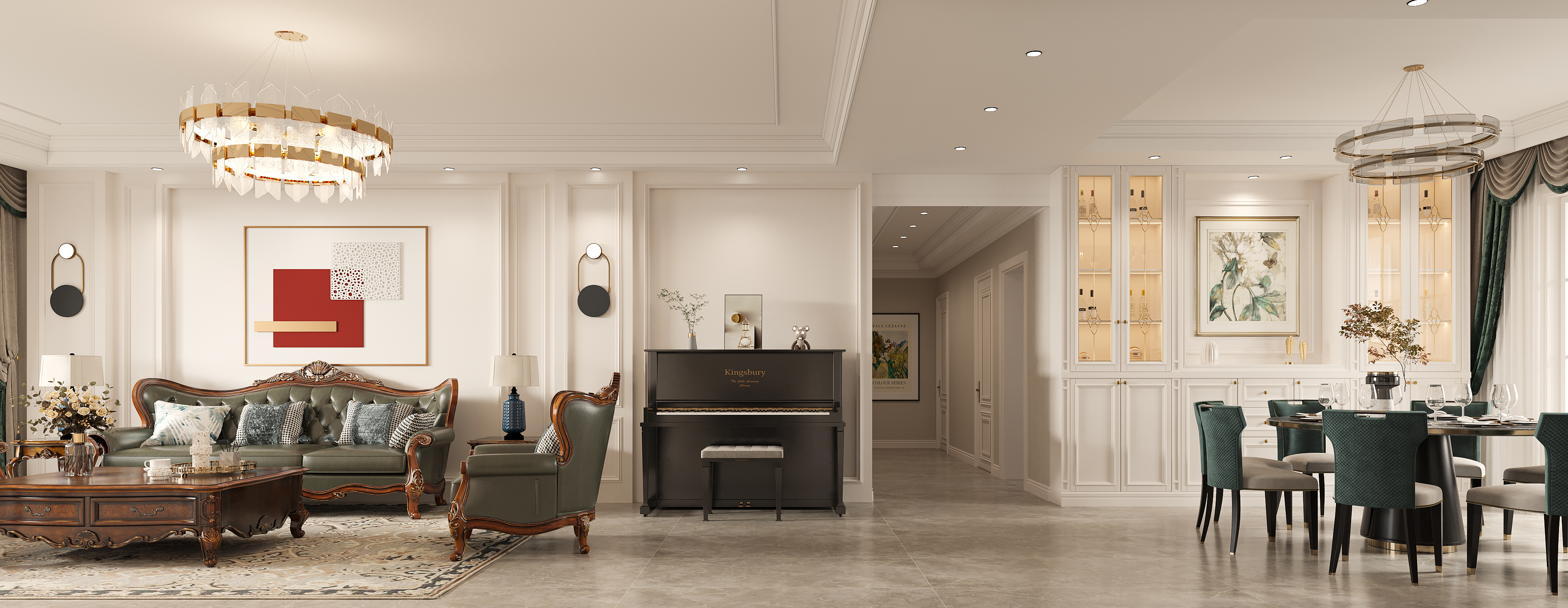 美式轻奢风格效果表现案例-4